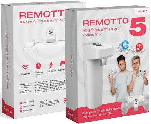 Remotto Battery Bateria Inalambrica White (Blanco) Para Mando PS5 Remotto Battery Bateria Inalambrica White (Blanco) Para Mando PS5